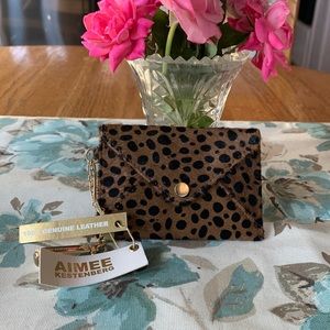 Aimee Kestenberg Leather Keyring Card Holder NWT